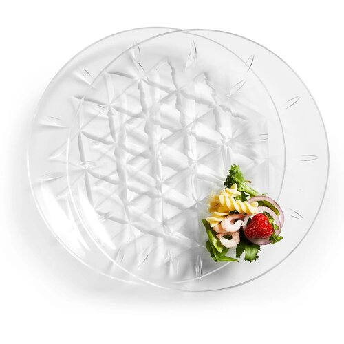 Sagaform Acryl picknick groot bord set van 2 Ø26cm transparant