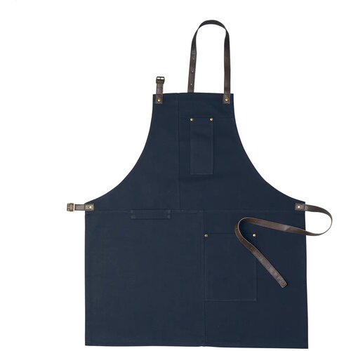 James Katoenen Schort Donker Blauw