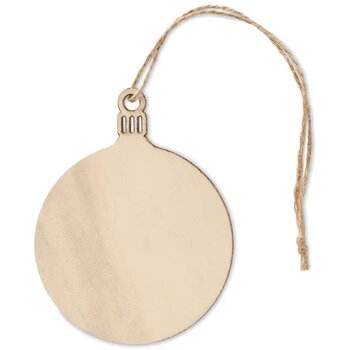 Boomhanger kerstbal Baly hout Boomhanger kerstbal Baly hout