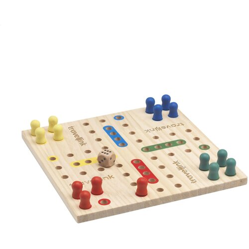 Ludo Wooden Game Spel Houtbruin