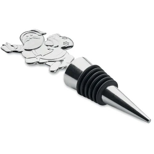 Flessenstop kerstpatroon Alto mat zilver