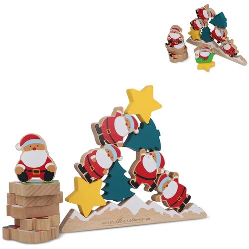 InSideOut Houten Kerstman-balanceerspel