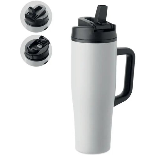 Dubbelwandige beker 900ml Atlanta wit