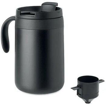 Dubbelwandige mok koffiefilter Cafetito zwart Dubbelwandige mok koffiefilter Cafetito zwart