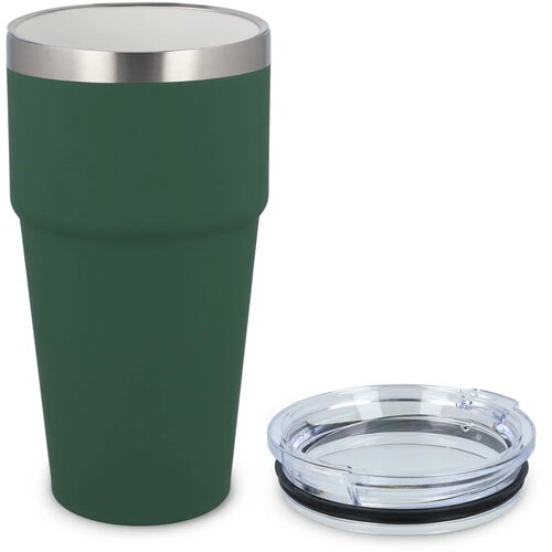T-ceramic soft touch auto mok 500ml olijfgroen