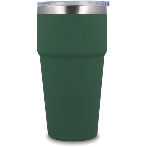 T-ceramic soft touch auto mok 500ml olijfgroen