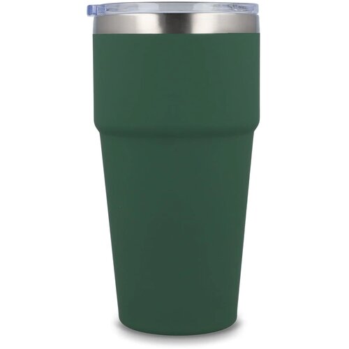 T-ceramic soft touch auto mok 500ml olijfgroen