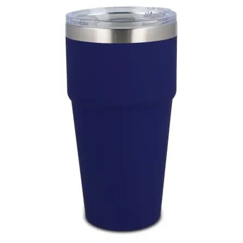 T-ceramic soft touch auto mok 500ml donkerblauw