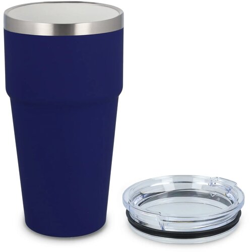 T-ceramic soft touch auto mok 500ml donkerblauw