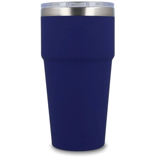 T-ceramic soft touch auto mok 500ml donkerblauw