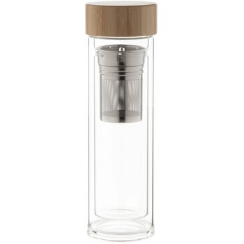 Andina Glazen Thermosfles Naturel 420 ml Andina Glazen Thermosfles Naturel 420 ml