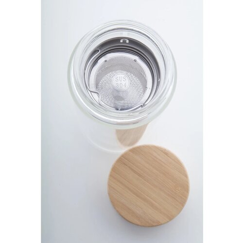 Andina Glazen Thermosfles Naturel 420 ml