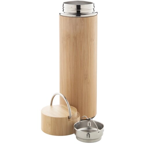 Bamboe Thermosfles Met Thee-Ei (450 Ml) Naturel 450 ml
