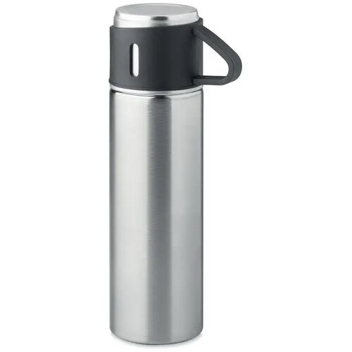 Dubbelwandige fles 420 ml Tonia mat zilver 420 ml