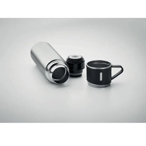 Dubbelwandige fles 420 ml Tonia mat zilver 420 ml