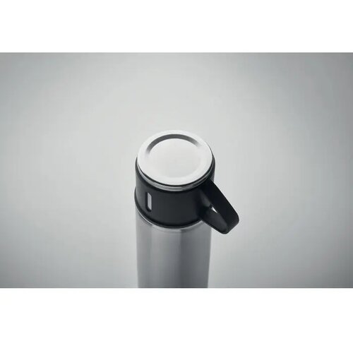 Dubbelwandige fles 420 ml Tonia mat zilver 420 ml