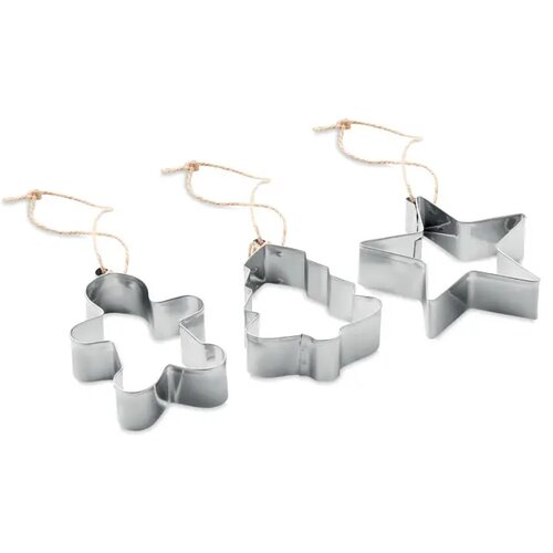 Koekvormpjes Cuqui set mat zilver