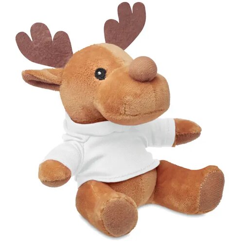 Rendier met hoodie Rudolph wit