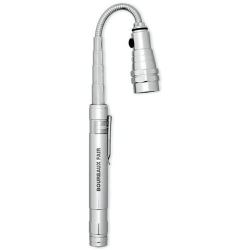 Uitschuifbare Zaklamp Met Flexibele Kop Zilver