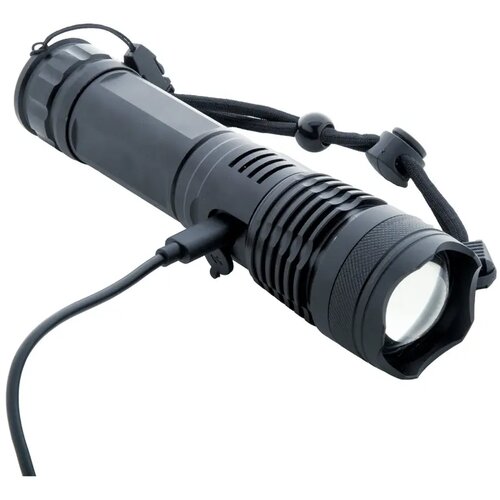 Ultra Oplaadbare Zaklamp Zwart