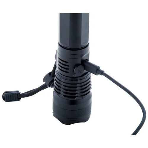 Ultra Oplaadbare Zaklamp Zwart