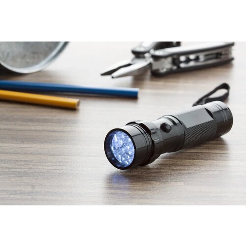Aluminium Zaklamp Met 14 Led Lampjes Zwart