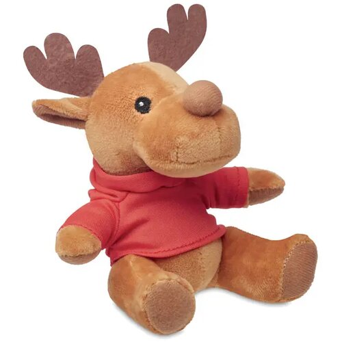 Rendier met hoodie Rudolph rood