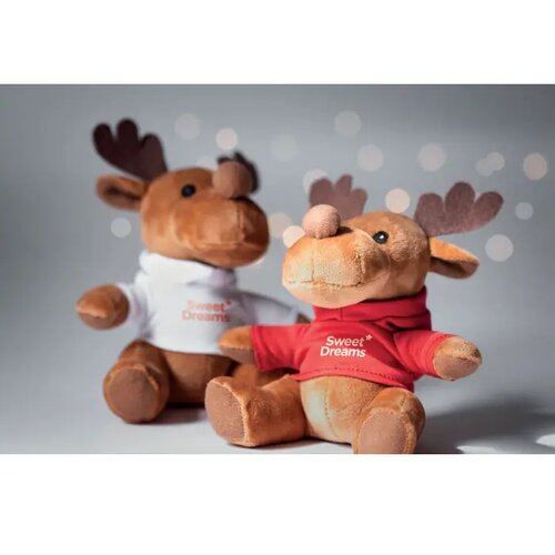 Rendier met hoodie Rudolph rood