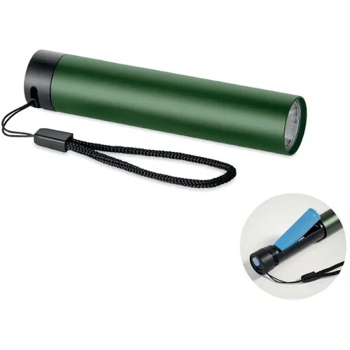 Gerecyclede aluminium zaklamp Lume donker marinegroen