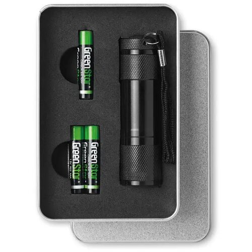 Aluminium led zaklamp Led plus zwart