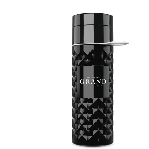 Join The Pipe Nairobi Ring Bottle Black 500Ml Waterfles Zwart/Wit 500 ml