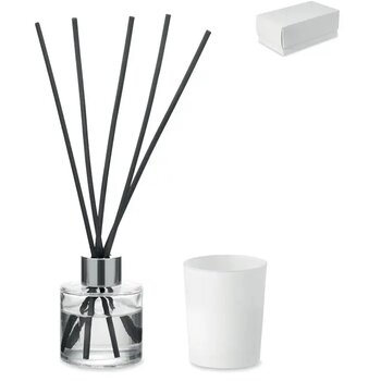 Vanille diffuser & kaarsenset Kaloma set wit Vanille diffuser & kaarsenset Kaloma set wit