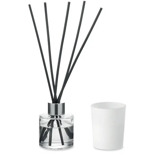 Vanille diffuser & kaarsenset Kaloma set wit