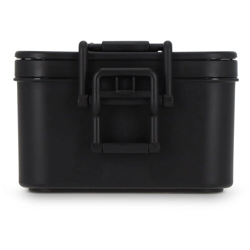 Dubbellaagse Lunchbox met Bestek zwart