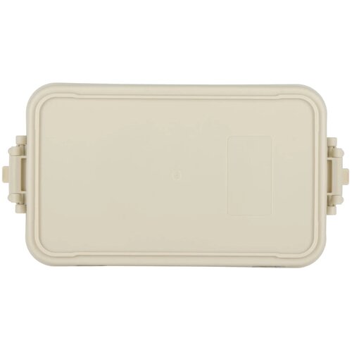 Dubbellaagse Lunchbox met Bestek beige