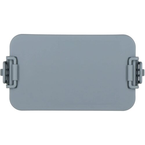 Dubbellaagse Lunchbox met Bestek grijs