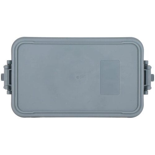 Dubbellaagse Lunchbox met Bestek grijs