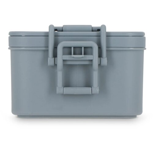 Dubbellaagse Lunchbox met Bestek grijs