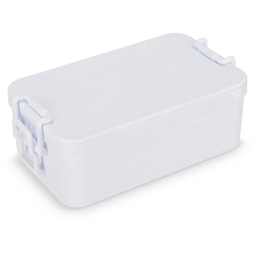 Dubbellaagse Lunchbox met Bestek wit