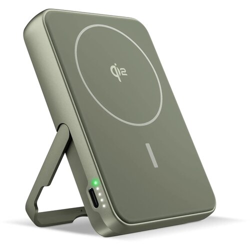 Fresh 'n Rebel Draadloze Powerbank 10000mAh Geschikt voor MagSafe dried green 10.000 mAh