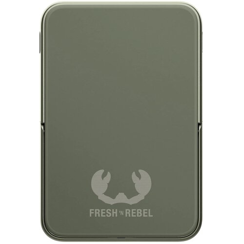 Fresh 'n Rebel Draadloze Powerbank 10000mAh Geschikt voor MagSafe dried green 10.000 mAh