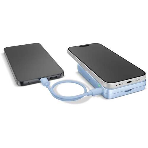 Fresh 'n Rebel Draadloze Powerbank 10000mAh Geschikt voor MagSafe lichtblauw 10.000 mAh