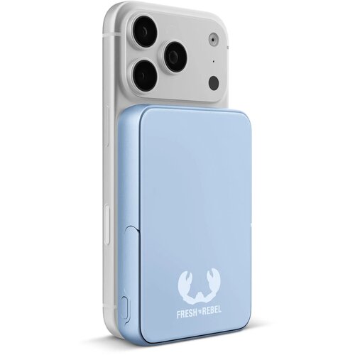 Fresh 'n Rebel Draadloze Powerbank 10000mAh Geschikt voor MagSafe lichtblauw 10.000 mAh