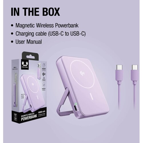 Fresh 'n Rebel Draadloze Powerbank 10000mAh Geschikt voor MagSafe lila 10.000 mAh
