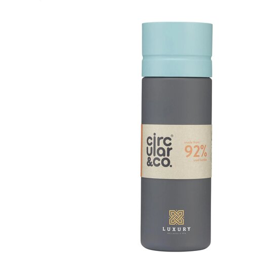 Circular&Co Reusable Bottle 600 Ml Waterfles Zwart/Blauw 600 ml