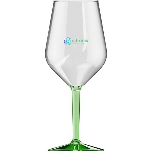Happyglass Lady Abigail Trans Wijnglas Tritan 470 Ml Transparant Groen
