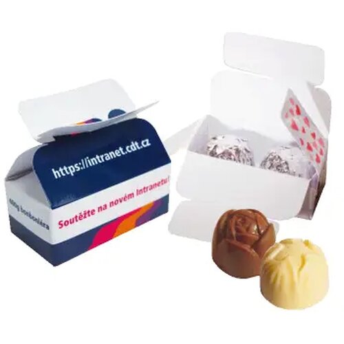 2 Belgische bonbons van fijnste Barry Callebaut chocolade custom made