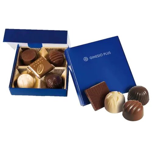 4 Belgische bonbons + 1 napolitan (5gr) van fijnste Barry Callebaut chocolade custom made