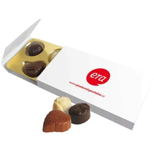 4 Belgische bonbons van fijnste Barry Callebaut chocolade custom made
