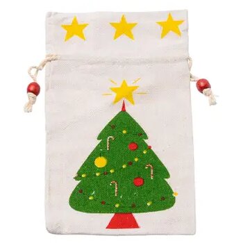 ARSUK cadeautasje kerstboom ecru ARSUK cadeautasje kerstboom ecru